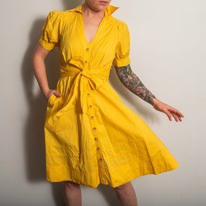 Anthro Cheery Yellow Sundress